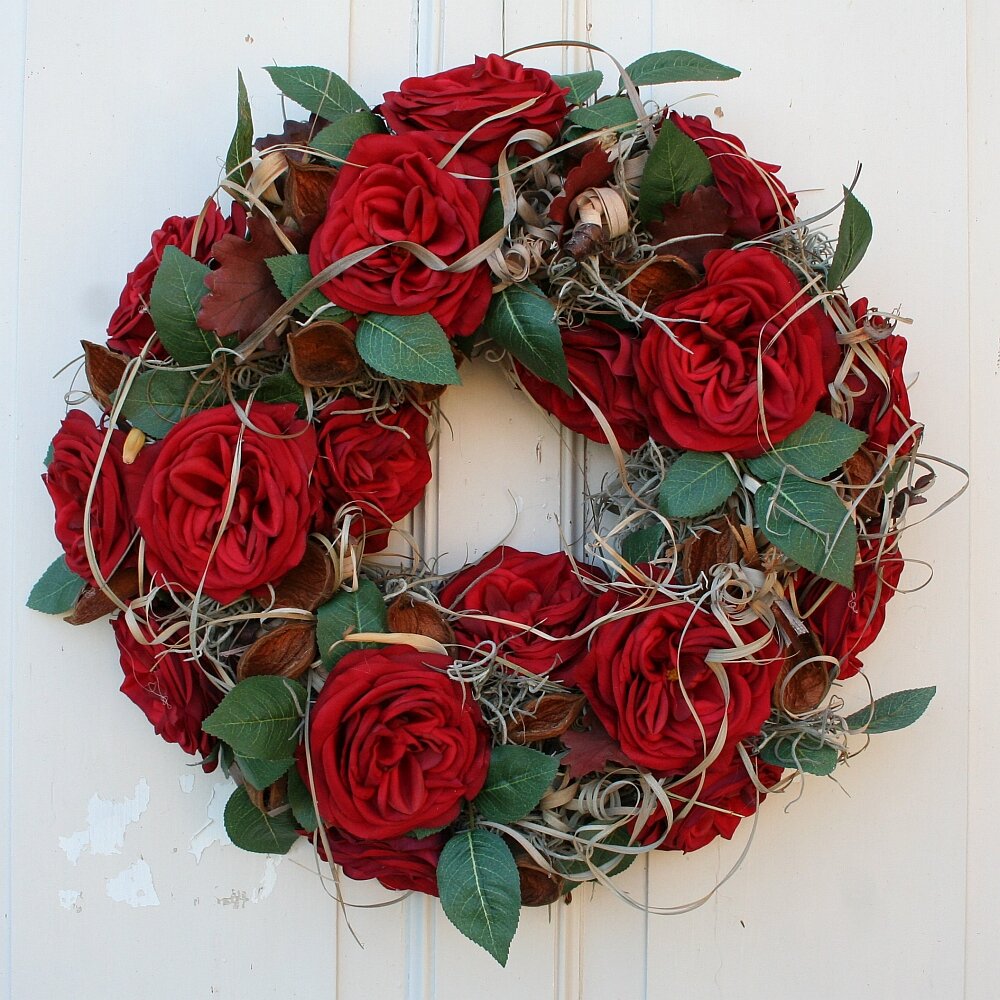 tuerkranz xl roten rosen 50 cm