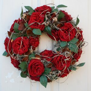 tuerkranz xl roten rosen 50 cm