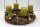 Adventskranz frisch mit Sukkulenten und 4 grüne Kerzen 40 cm