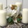 Adventskranz mit Amaryllis und creme Kerzen 41 cm