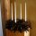 Adventskranz mit bronze Federn und 4 creme Kerzen 55 cm