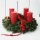 Adventskranz XL künstlich mit 4 roten Kerzen 48 cm  (Einzelstück)