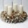 Adventskranz "Winterromantik" mit Naturmaterialien und 4 creme Kerzen