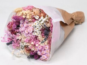 Trockenblumenstrauß DIY in bunten Farben 50 cm