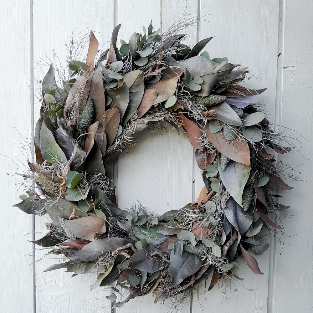 Türkranz aus Naturmaterialien – Handgemacht im Shabby-Chic-Stil