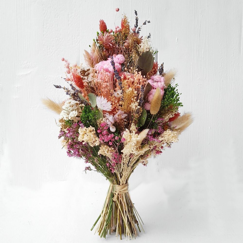 Trockenblumenstrauß Rosa Blütentraum | Naturtöne und nachhaltig