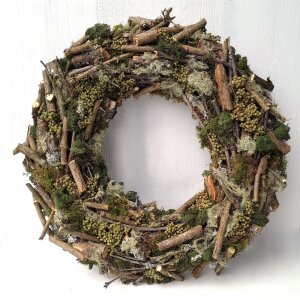 Naturkranz aus Holz & Moos Ø 57 cm |...