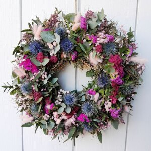 Türkranz "Be Happy" frisch mit blauen...