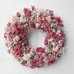 Trockenblumenkranz Rosa & Weiß 30 cm –...