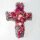 Trauerkreuz aus Trockenblumen Rosa & Pink – Grabdeko
 für Totensonntag