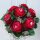 Rosenstrauß Biedermeier Seidenblumen rot