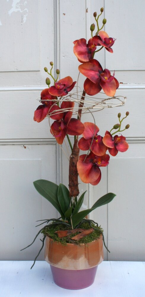 Seidenblumengesteck Tischdeko Orchidee