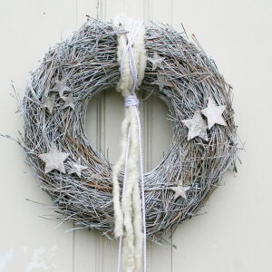 Adventskranz Türkranz Shabby Chic