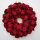 Türkranz XL Seidenblumen mit roten Rosen